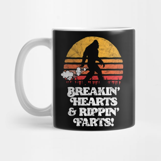 Sasquatch Breakin Hearts Rippin Farts Funny Bigfoot Sun by Cristian Torres